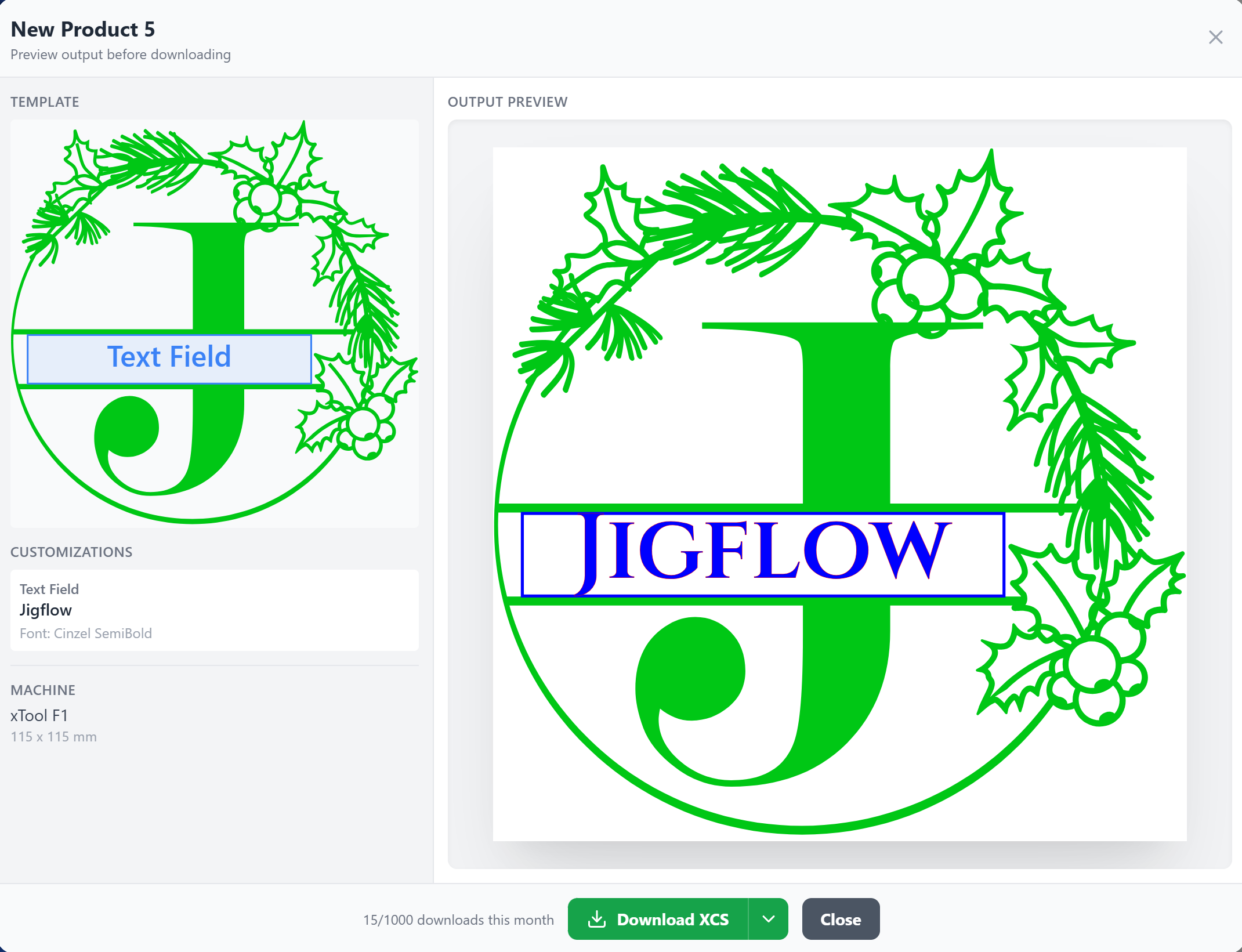 JigFlow Output Preview